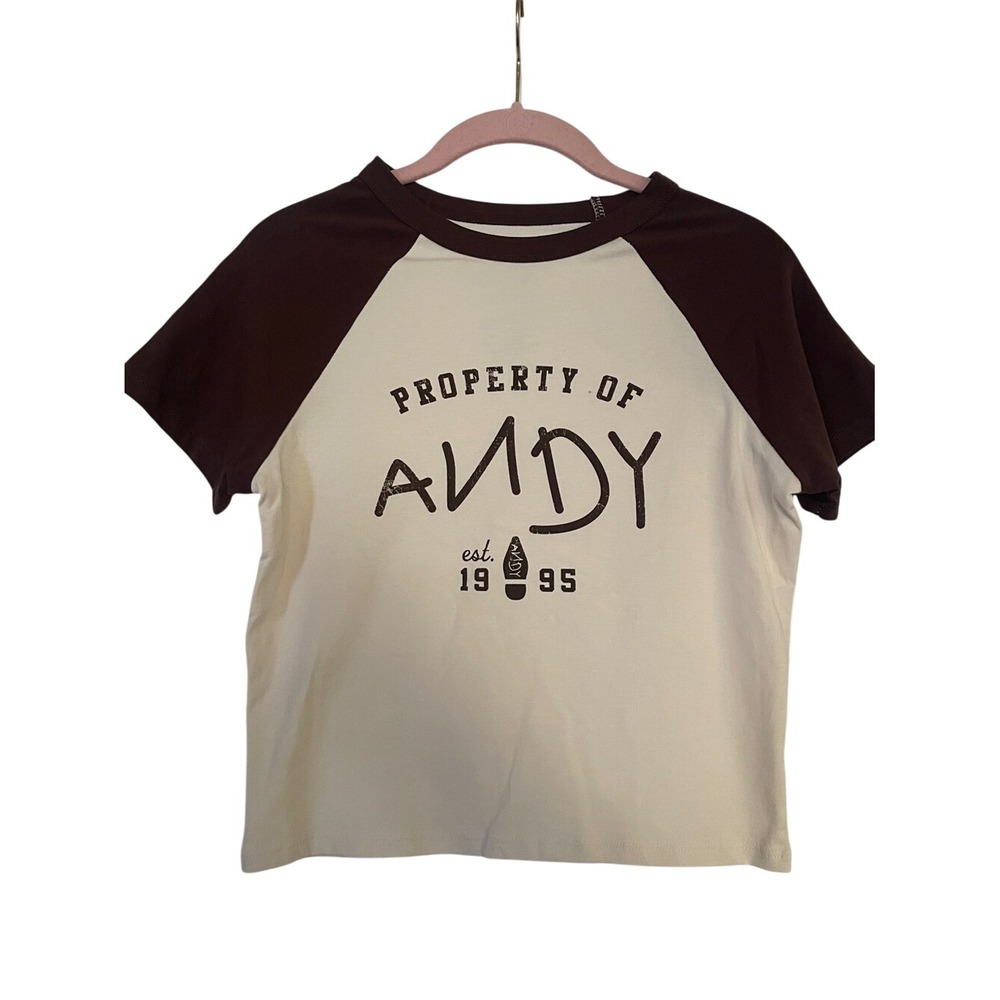 Disney Pixar Toy Story "Andy" Crop Tee Medium NWT